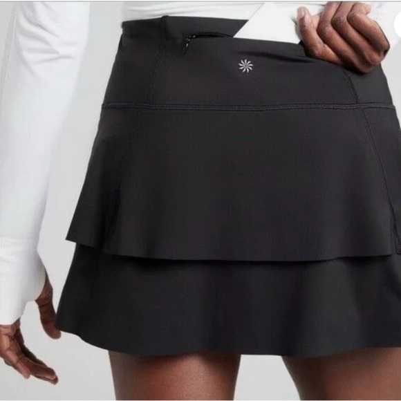 Athleta Momentum High Rise Black Pleated Skort size small - Picture 4 of 15